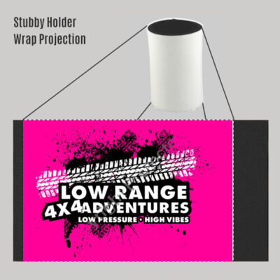 Stubby Holder - Tyre Track Logo - Hot Pink Thumbnail