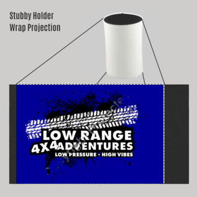 Stubby Holder - Tyre Track Logo - True Blue Thumbnail