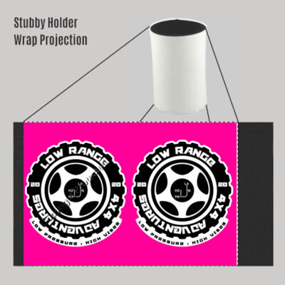 Stubby Holder - Tyre Logo - Hot Pink Thumbnail